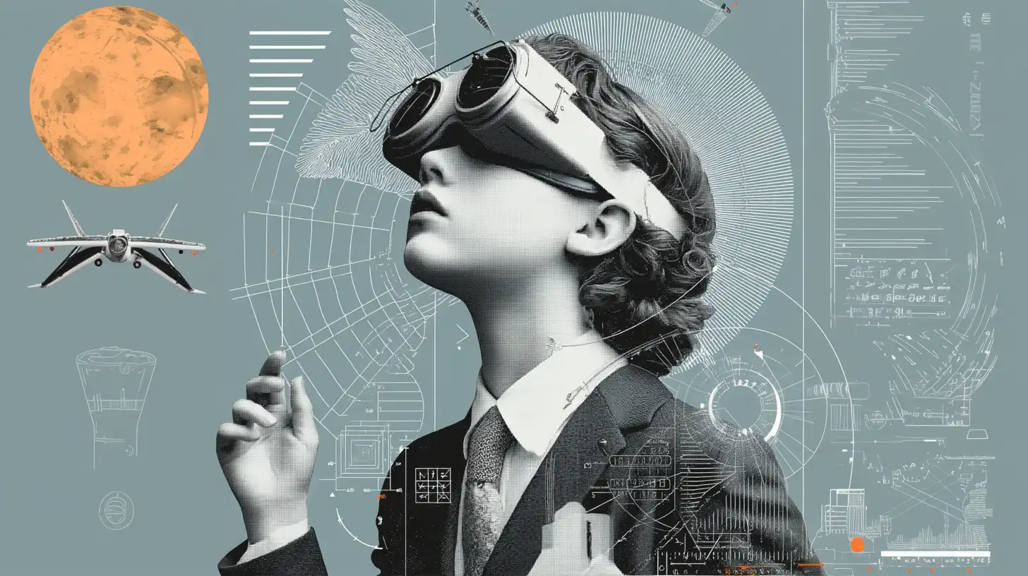 Ritratto di un ragazzo con droni